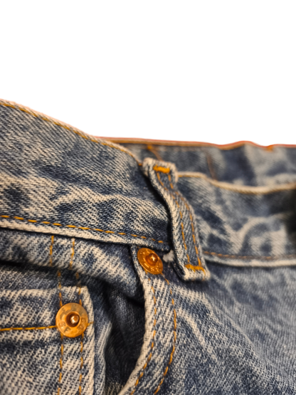 Rare Vintage 80s Levi’s 704 Denim Jeans Made in UK Blue Wash Straight 28x32