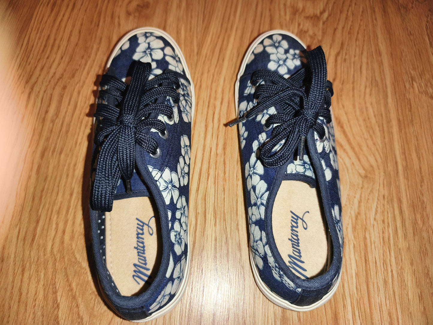 Mantaray Women's Blue Floral Canvas Trainers / Plimsolls – EUR 37 (UK 4)