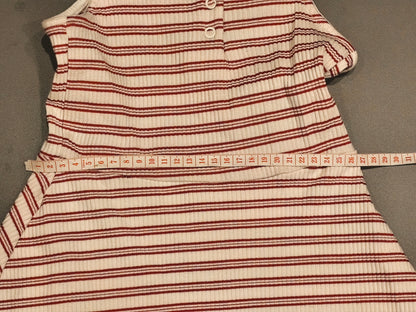 ZARA Girls Red & White Striped Ribbed Sundress | Size 8 (128 cm)