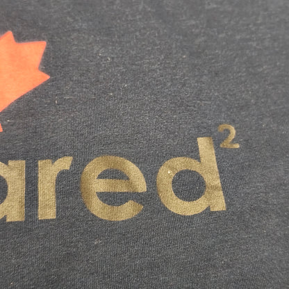 Dsquared2 Mens T-Shirt Size L Navy Blue Maple Leaf Graphic Print Short Sleeve