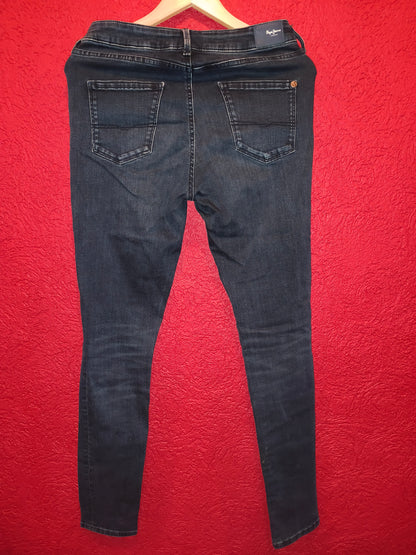 Pepe Jeans London Women's Dark Wash Stretch Skinny Jeans – W38 (~29-30" Waist / L32)