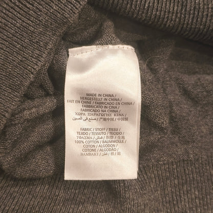 GANT Premium Cotton V-Neck Sweater Mens 2XL Charcoal Grey Knit Pullover Logo