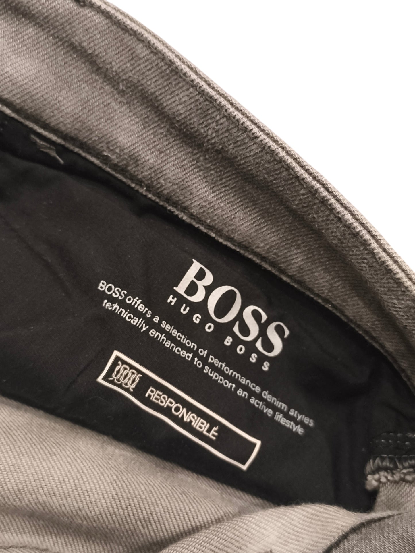BOSS Hugo Boss Men's Grey Stretch Slim Jeans 34x32