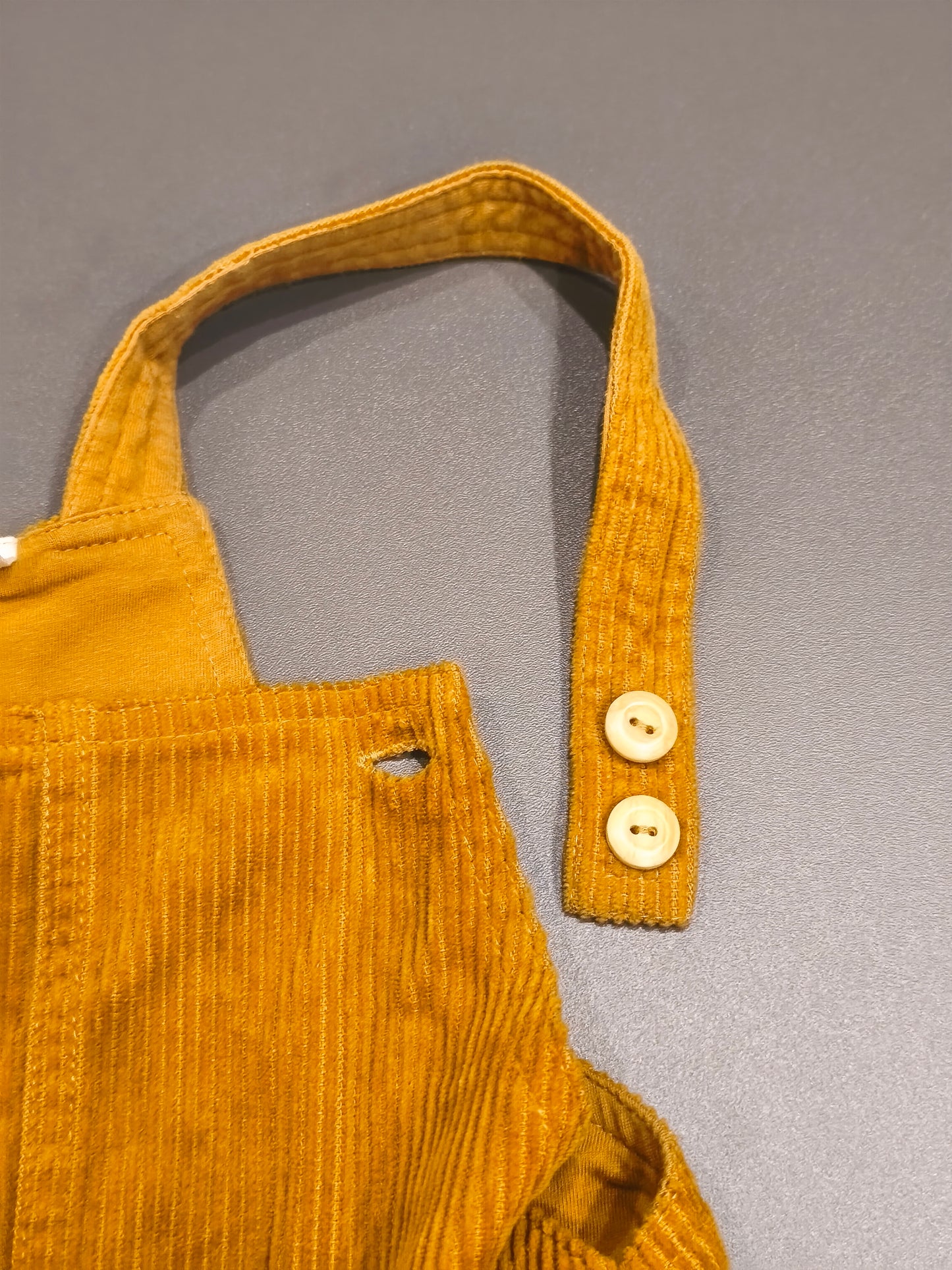 H&M Mustard Yellow Corduroy Overalls Dungarees | Organic Cotton Size 2-3Y / 98cm