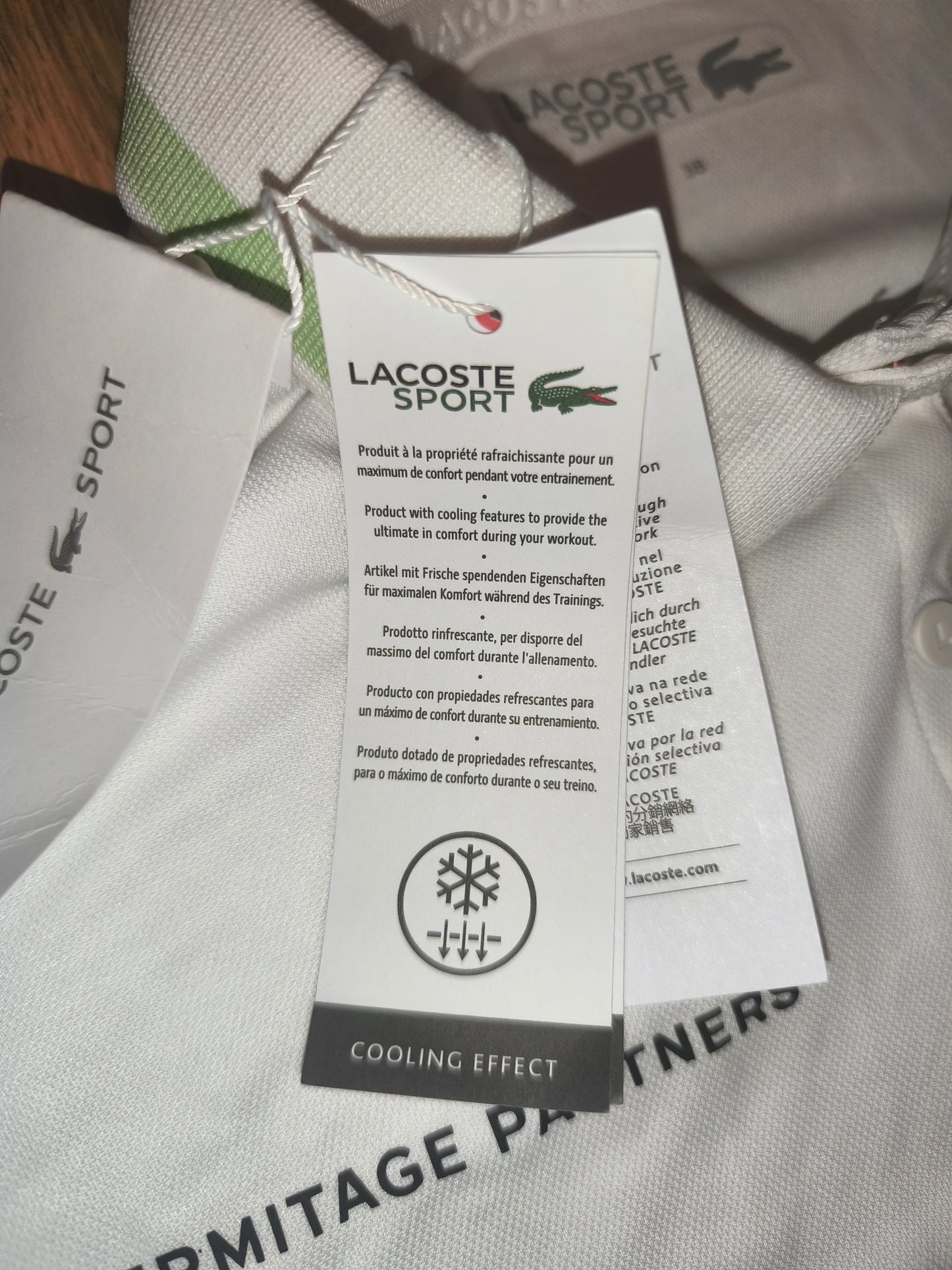 Lacoste Sport White "Ultra Dry" Polo Shirt – Size 38 – NWT (RRP ~€100)