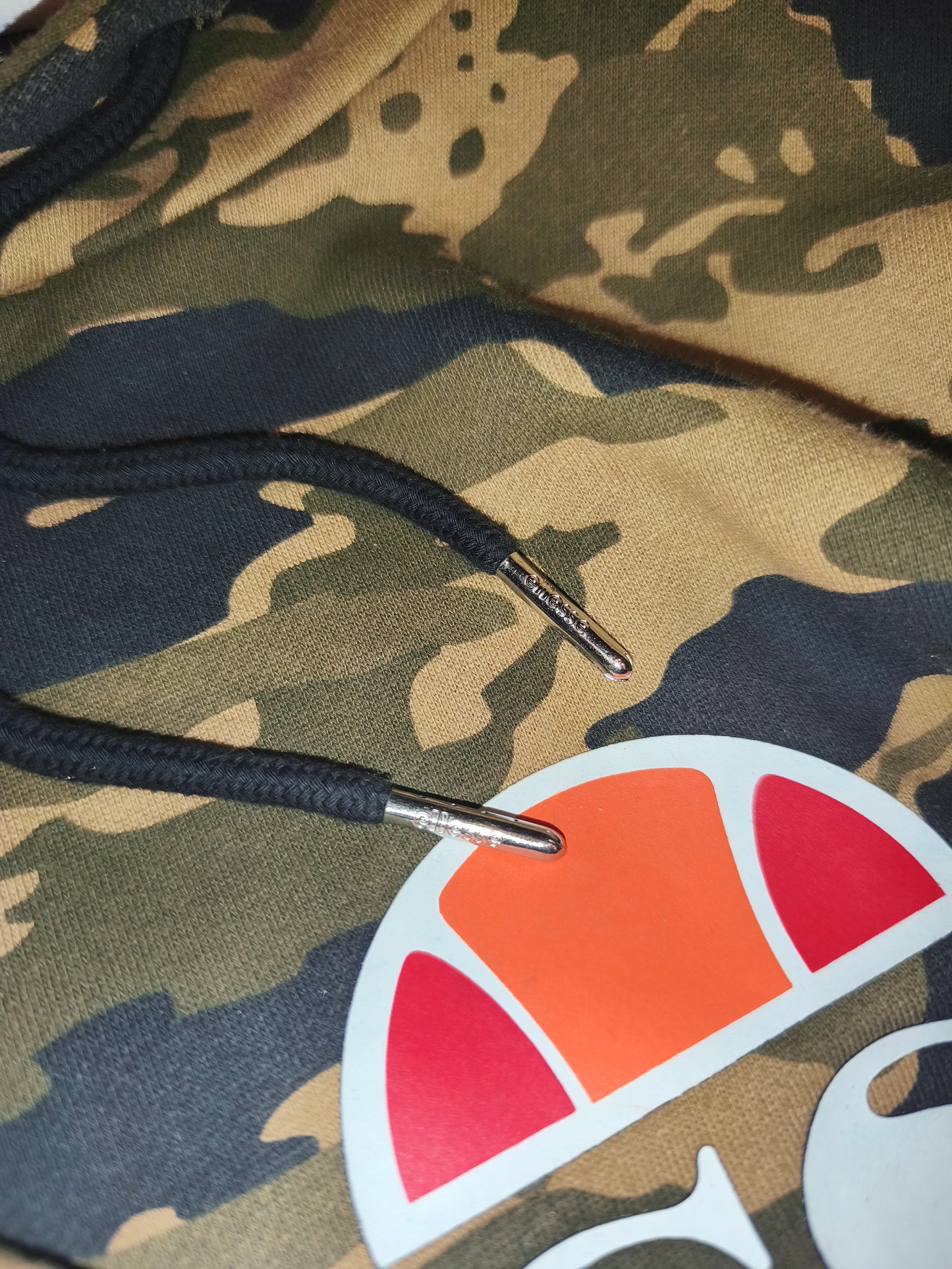 Ellesse Maroo Camo Longline Hoodie – Tiger Camouflage – Unisex Fits M (Tagged Women's S / UK 8)