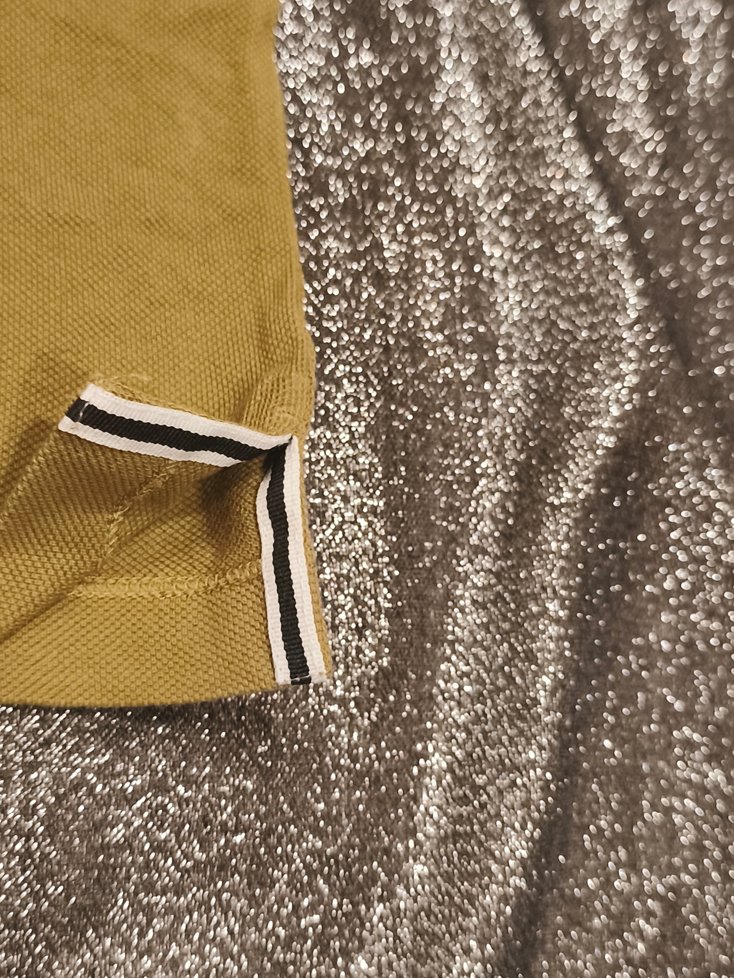 Stone Island Men's Compass Patch Short Sleeve Polo Shirt – Mustard Yellow (Size M)