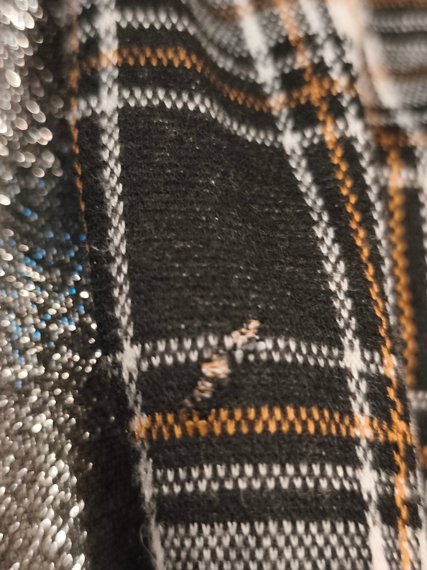 NEXT Women’s Plaid Checked Trousers Size 12R Black Tan White Tapered Zip Detail