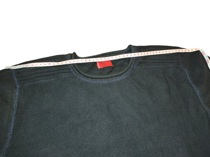 Levis Red Tab Knit Sweater Mens Large Black Crewneck Pullover Ribbed Vintage