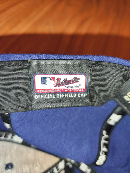 Vintage New Era 59FIFTY Cleveland Indians Fitted Cap – Chief Wahoo Logo & American Flag Patch – Size 7 3/8