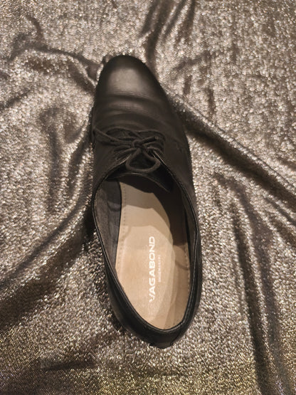 Vagabond Shoemakers Black Leather Derby Shoes Men's Size 41 Lace Up Business