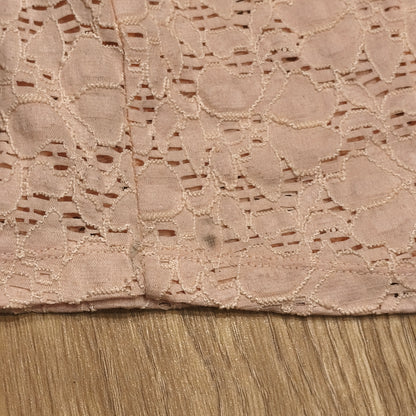 Poof Apparel Pink Floral Lace Mini Dress Womens Large Sleeveless NWT