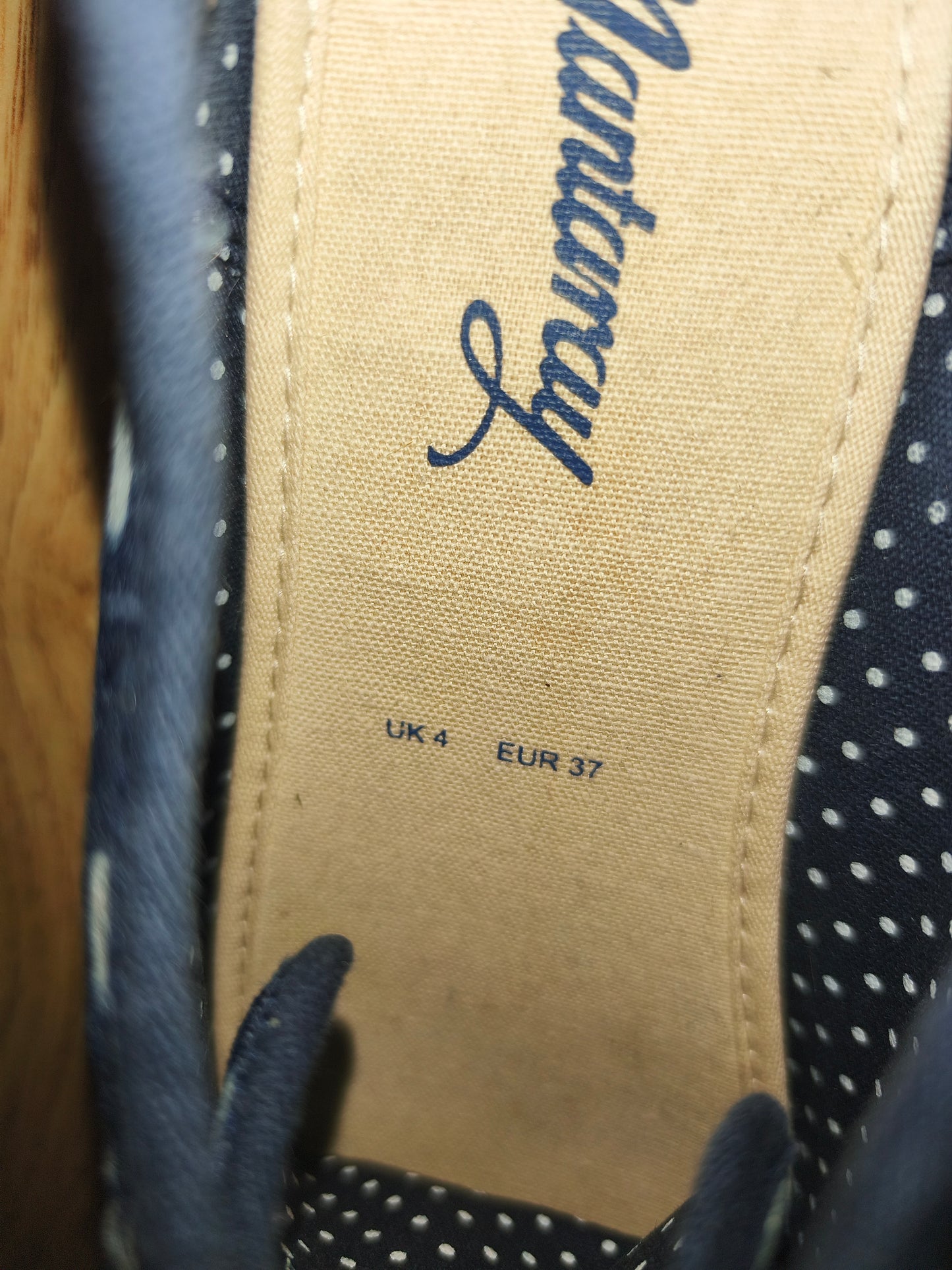 Mantaray Women's Blue Floral Canvas Trainers / Plimsolls – EUR 37 (UK 4)
