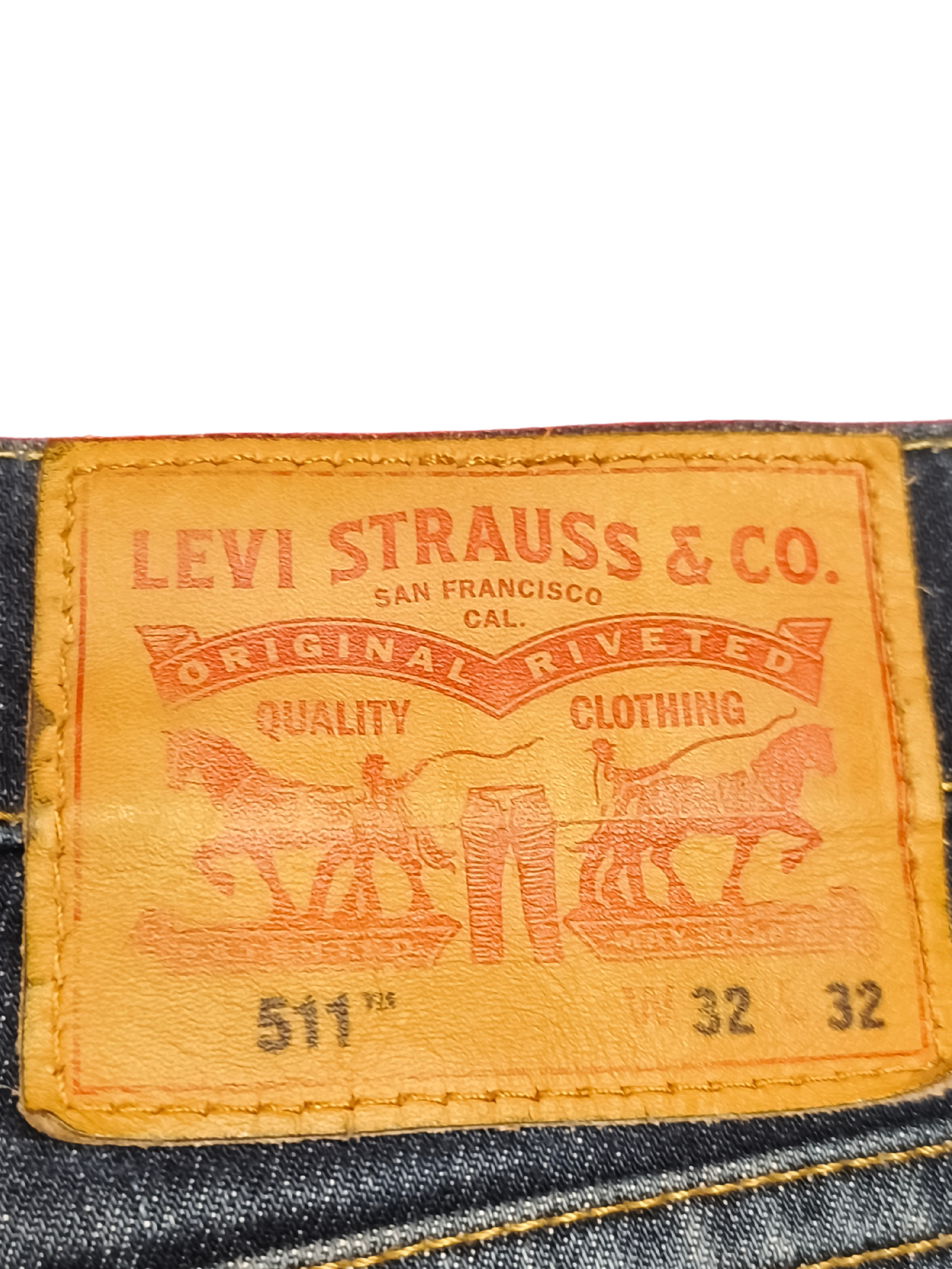 Levi's 511 Slim Fit Jeans Men's 32x32 Blue Denim Dark Wash Stretch 5-Pocket