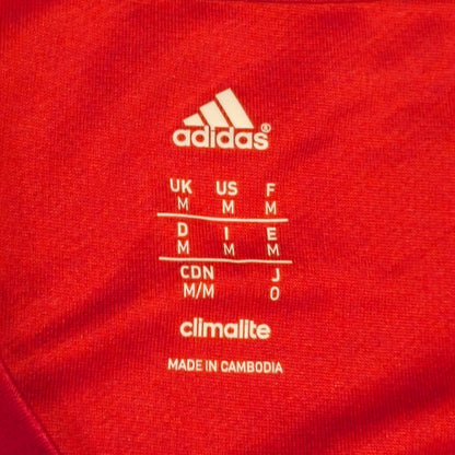 Adidas Mens Climalite Red Short Sleeve Football Training Jersey Shirt Size M #19