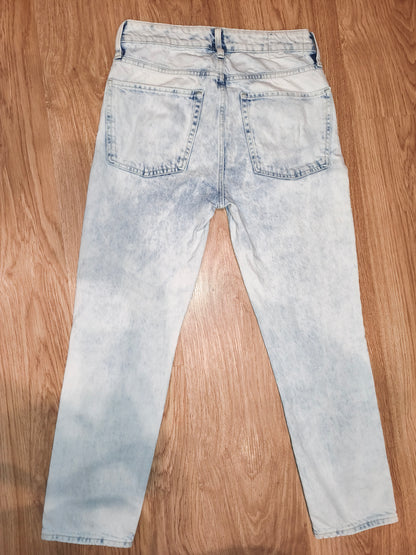 Gap Acid Wash Boyfriend Jeans Distressed Style Denim Size 27