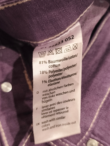 Polo Super Comfort Purple Plum Jeans Women's Size 19 Rhinestone Pocket Stretch