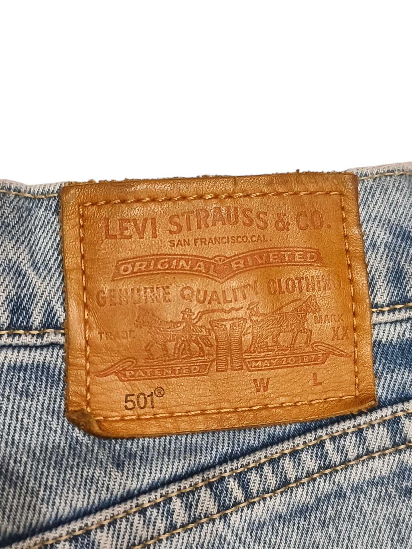 Levi's Premium 501 Crop 25x30 Light Distressed