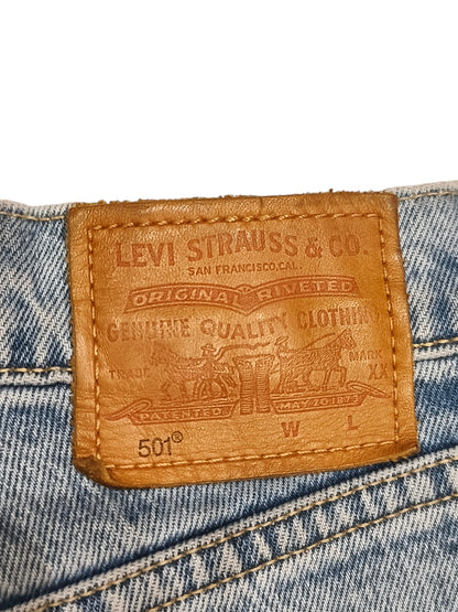 Levi's Premium 501 Crop 25x30 Light Distressed