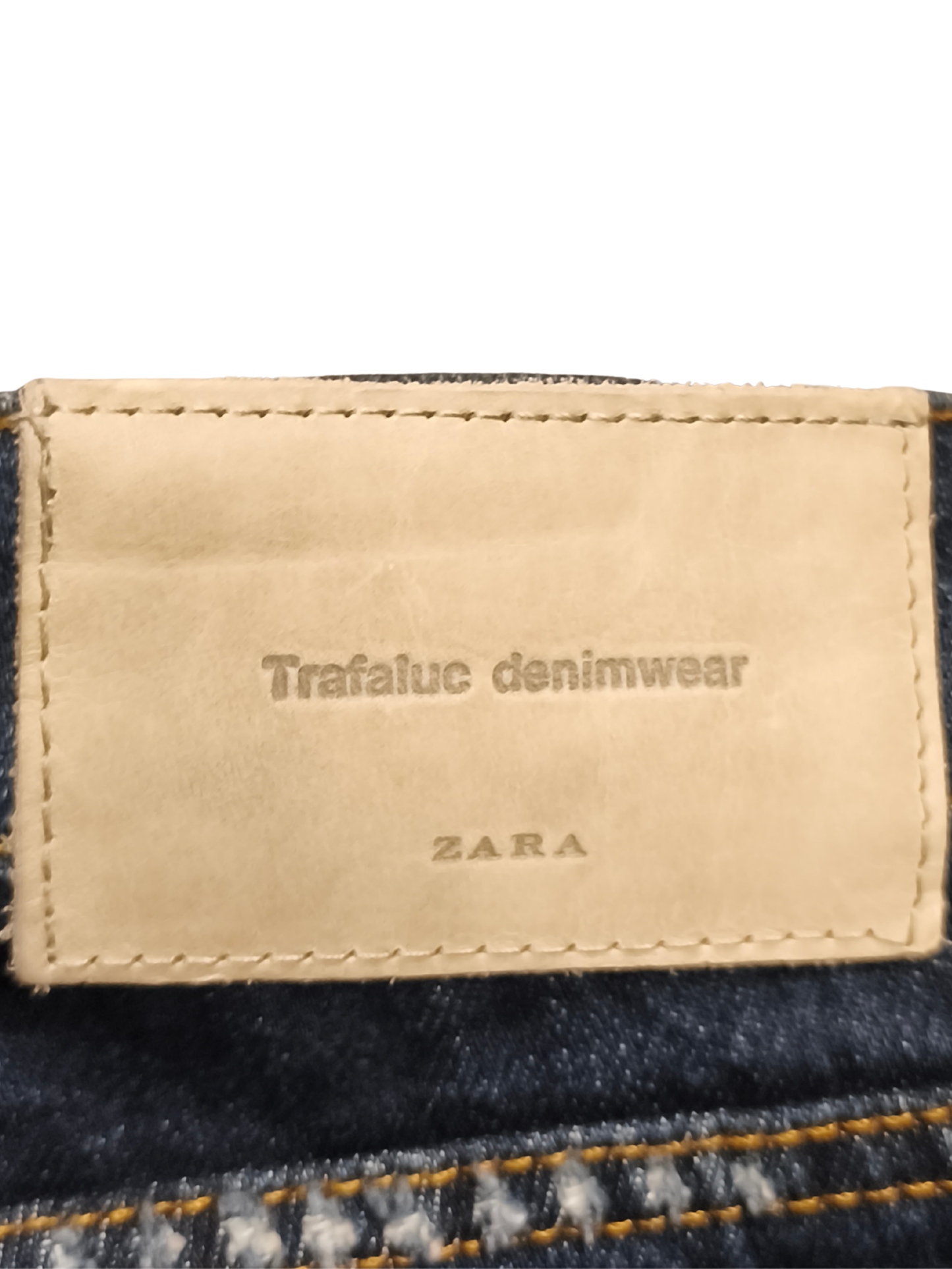 ZARA Trafaluc Pearl Beaded Mid-Rise Slim Boyfit Jeans Dark Wash Denim Size 6(US)