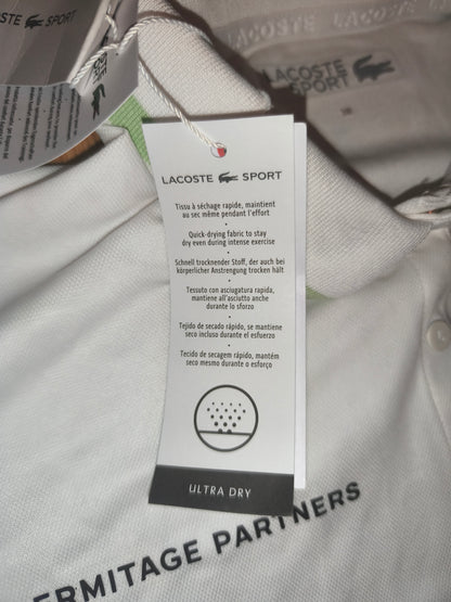 Lacoste Sport White "Ultra Dry" Polo Shirt – Size 38 – NWT (RRP ~€100)