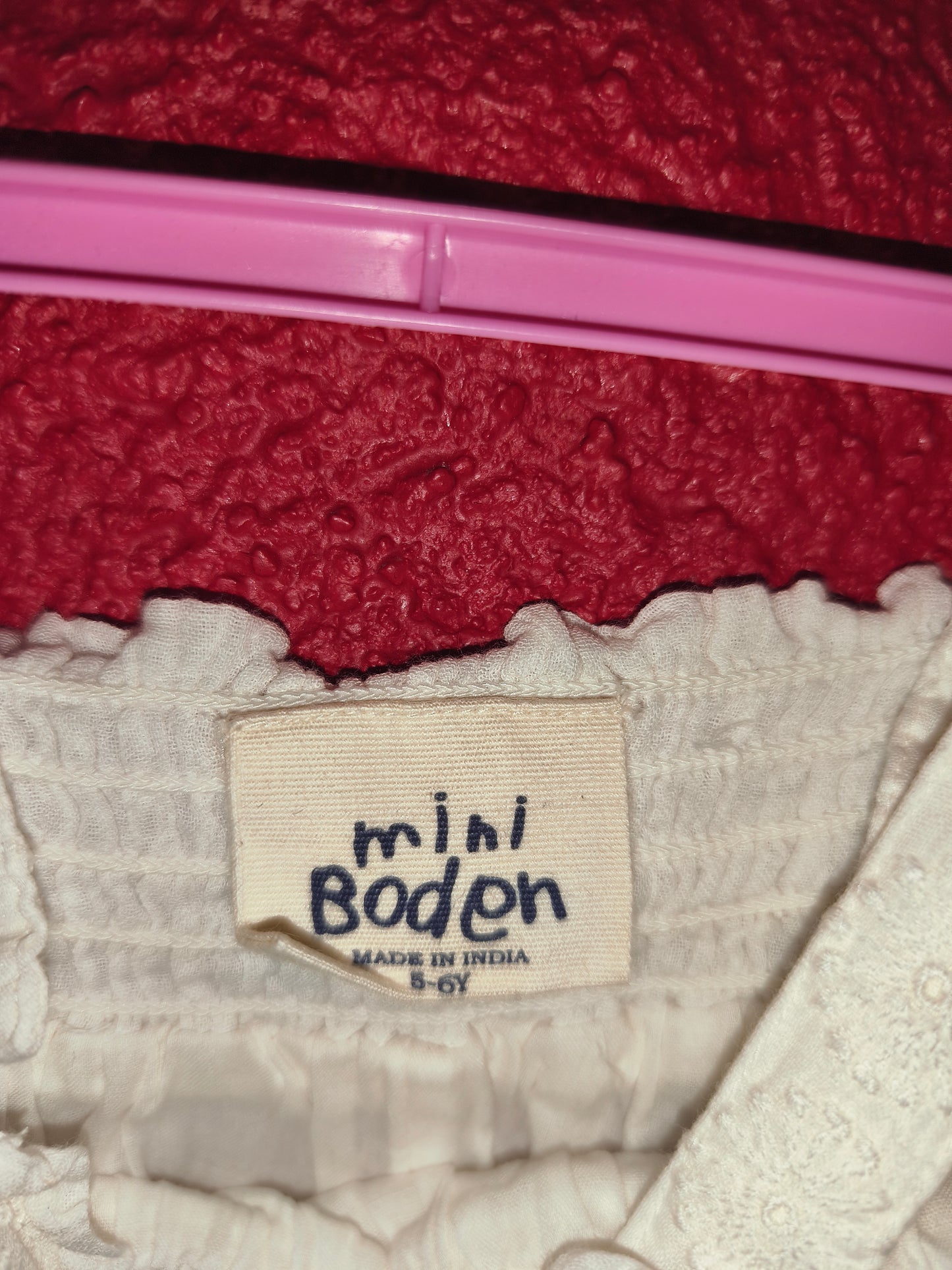 Mini Boden Girls White Broderie Anglaise Cotton Sun Top / Cami – Size 5-6 Years