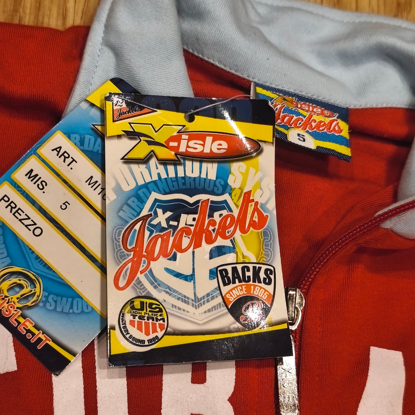 X-Isle Kids Red Track Jacket Zip Sweatshirt Size 5 NWT Havana Cubans 038