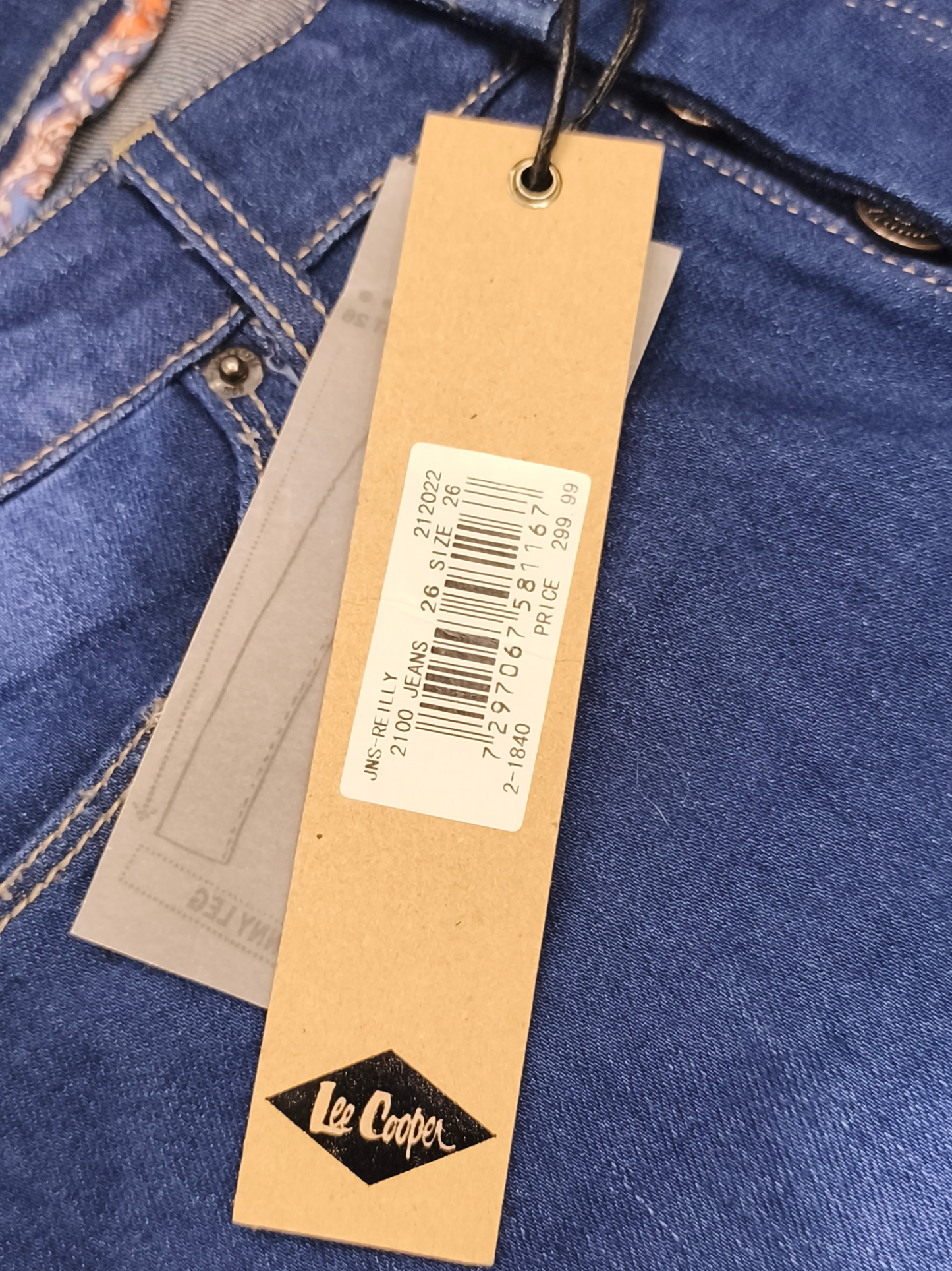 Lee Cooper Reilly Skinny Leg Jeans Womens Size 26 Blue Denim Ankle Zip Mid Rise