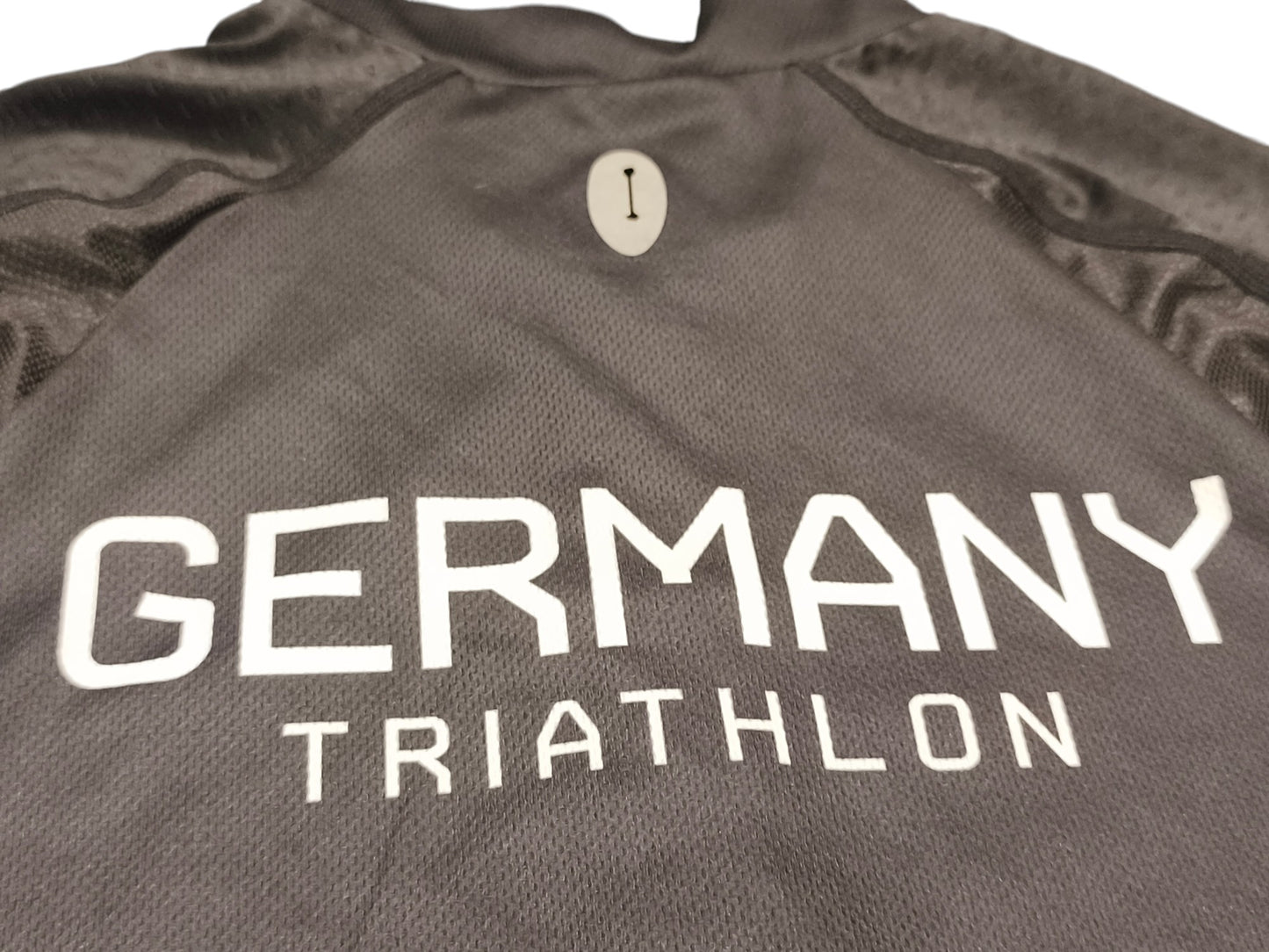 2XU Germany Triathlon Cycling Jersey Men's 2XL Black Short Sleeve Bike Top DTU
