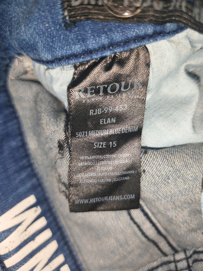 Retour Denim Co. Kids Light/Medium Wash Jean Shorts | Size 15