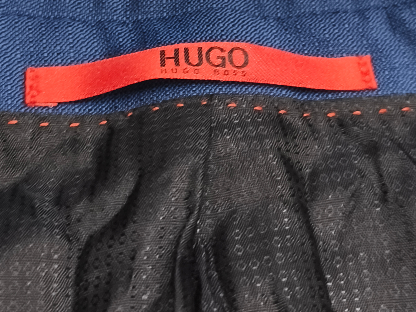 HUGO Hugo Boss Men's Blue 2-Button Wool Blazer Jacket Size 44R / IT 54