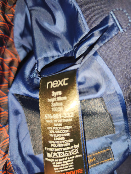 NEXT Boys Blue Tailored Suit Jacket Blazer – Size 3 Years (98 cm)