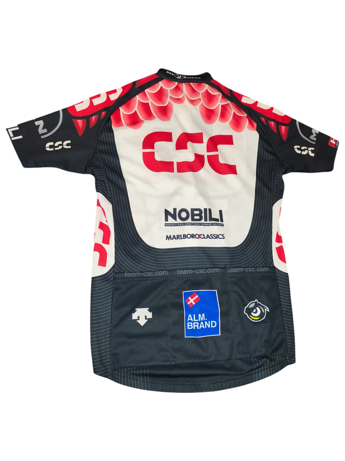 Team CSC Cycling Jersey Descente Men Short Sleeve Bike Shirt UCI ProTour Vintage