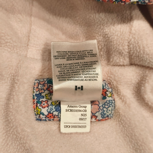 Carter's Baby Girl Fleece-Lined Floral Hooded Jacket Coat - Size 12M