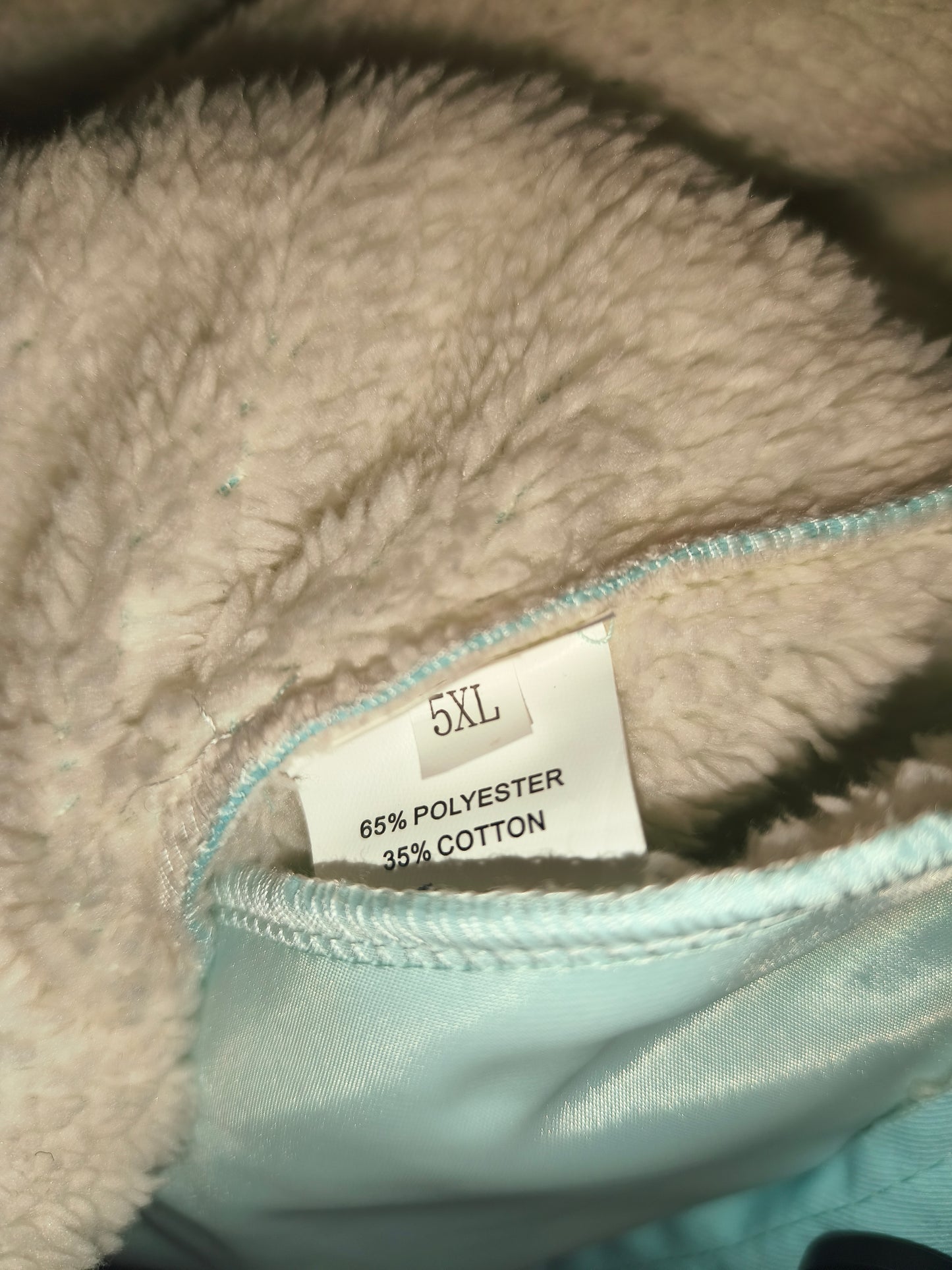 Pastel Light Blue Sherpa Fleece Lined Button Coat Jacket | Women's Size 5XL