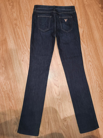 Guess Women’s Nicole Cigarette Slim Fit Jeans – Dark Wash, Size 27
