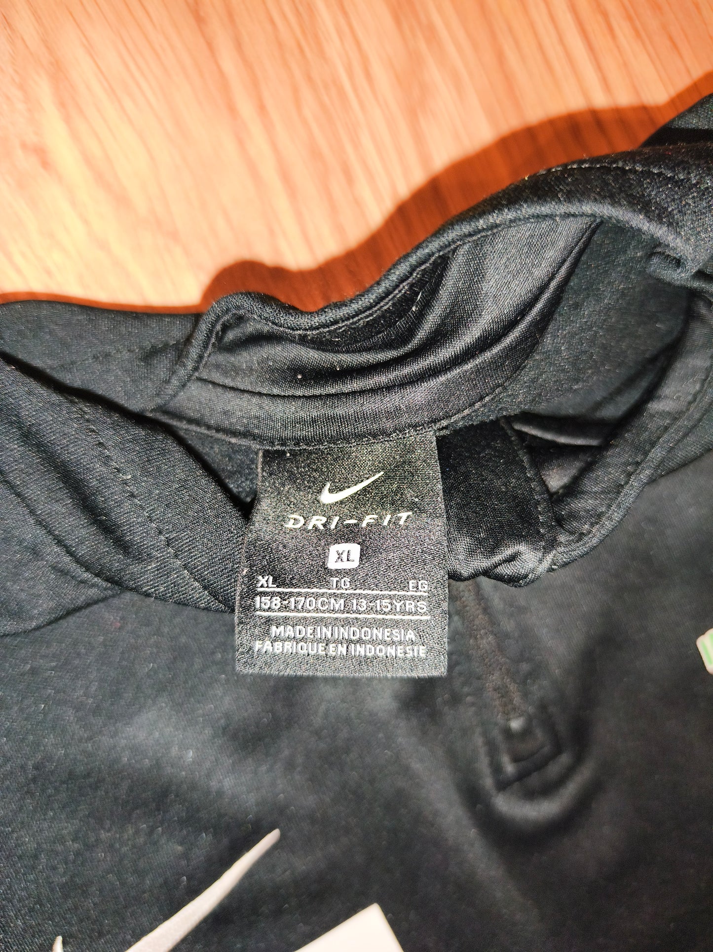 Nike Dri-Fit Innstrandens IL Bodo Youth XL 1/4 Zip Drill Top Peppes Pizza Black