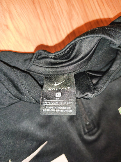 Nike Dri-Fit Innstrandens IL Bodo Youth XL 1/4 Zip Drill Top Peppes Pizza Black