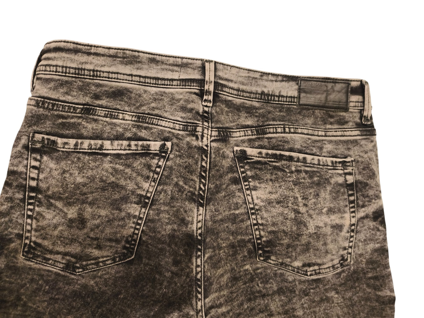 Pull&Bear Men's Grey Acid Wash Ripped Skinny Jeans - Size EUR 44 / MEX 34