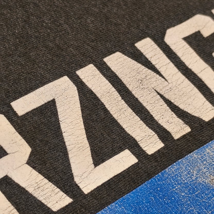 Majestic NBA New York Knicks Porzingis #6 T-Shirt Mens XL Grey Graphic Tee