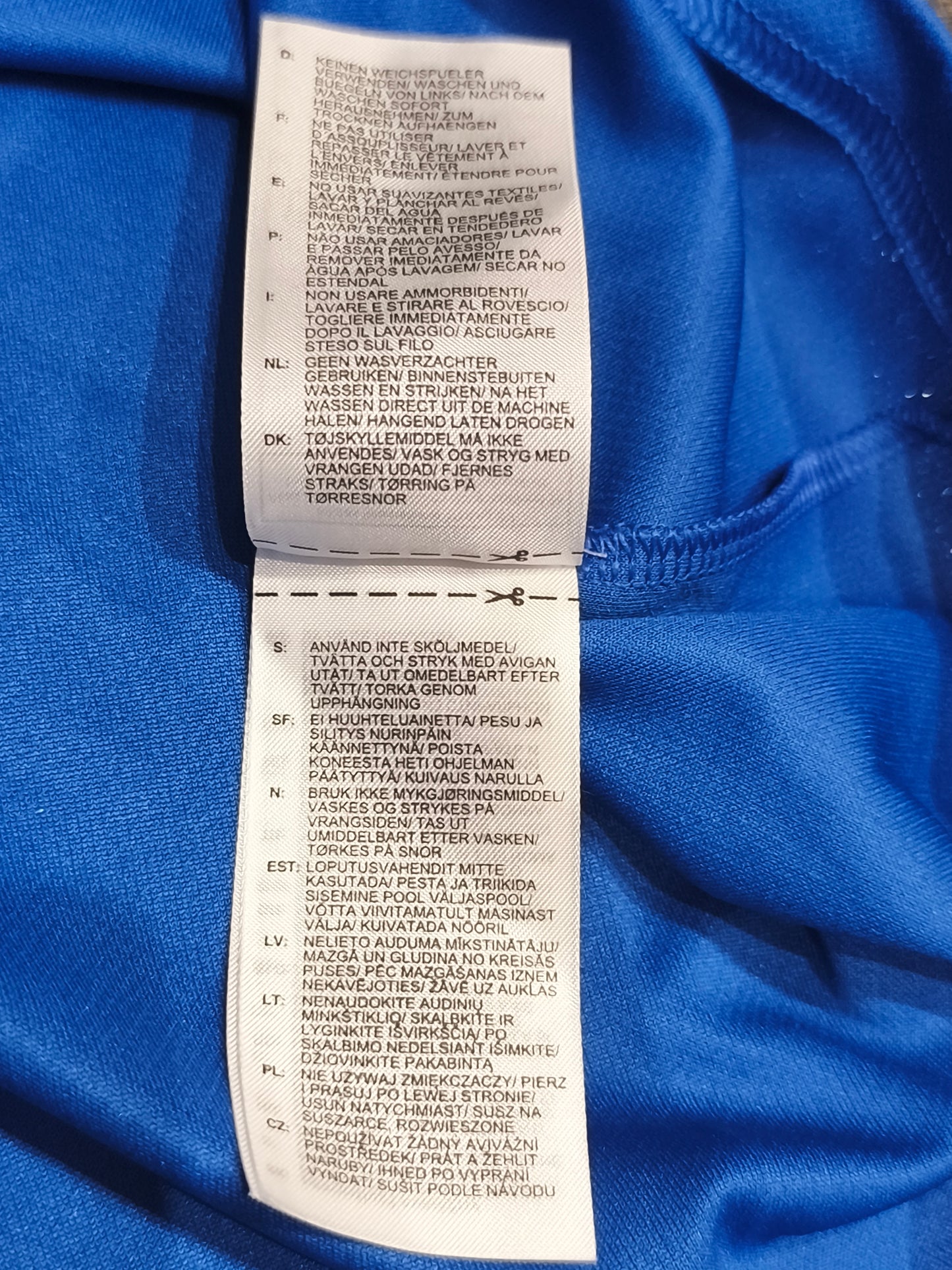 ADIDAS Climalite VfB Fallersleben Sports T-Shirt Men's Size S Blue White DP3231