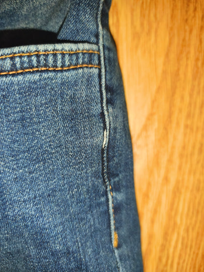 Denim Co. Women’s Blue Skinny Jeans with Pearl Embellishment - UK Size 10
