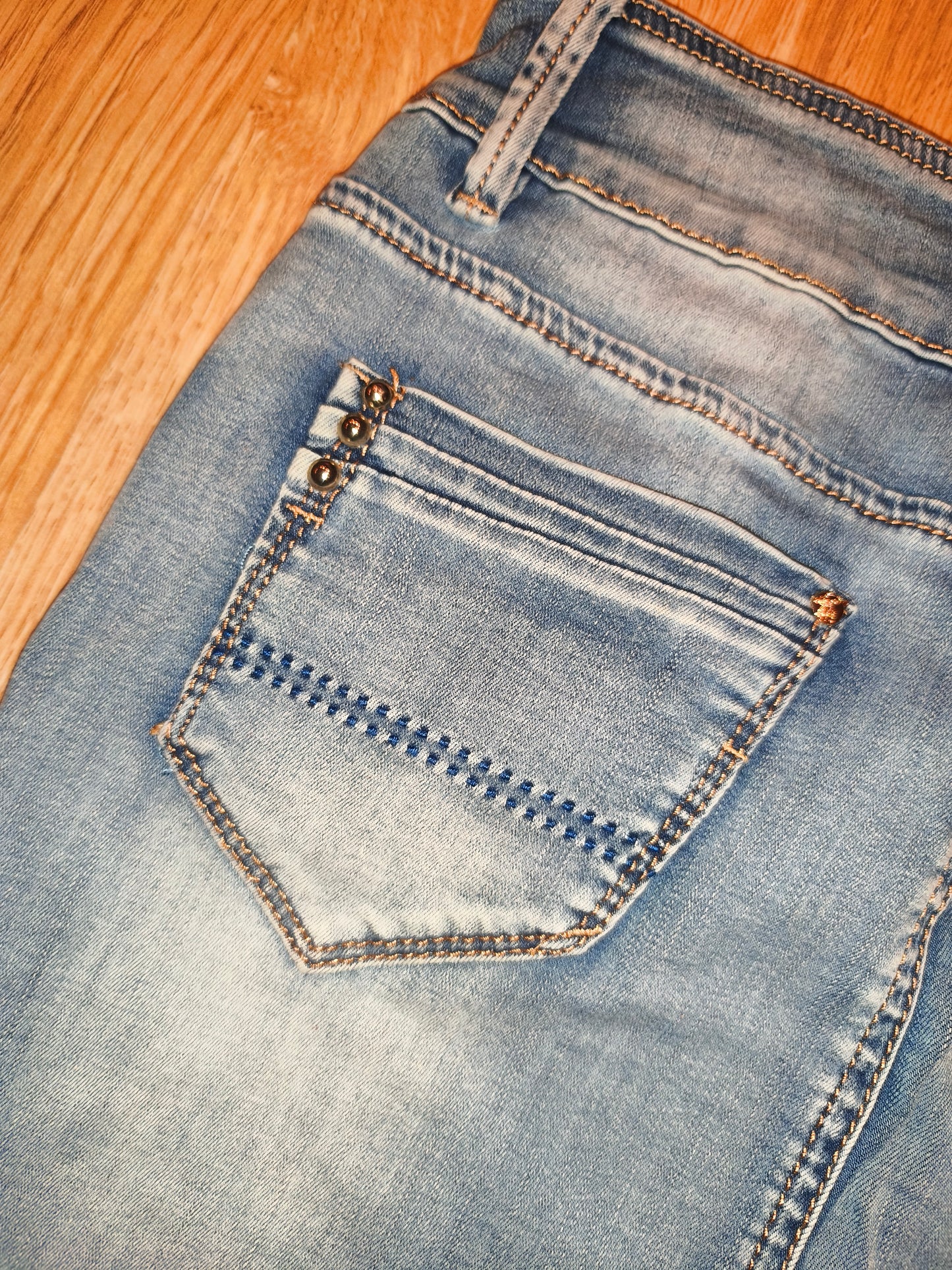 Vintage Style GOURD Denim Mini Skirt – High Waist, Size 29