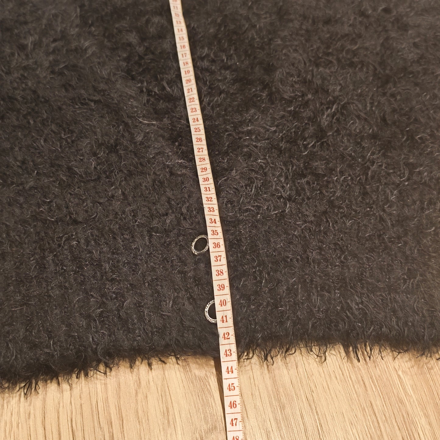 Internacionale Black Fluffy Eyelash Knit Cropped Cardigan Sweater Size 8