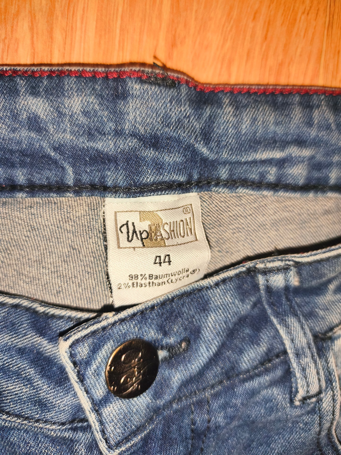 Up2Fashion Women's Stretch Denim Jeans in Mid Blue Wash | EU 44
