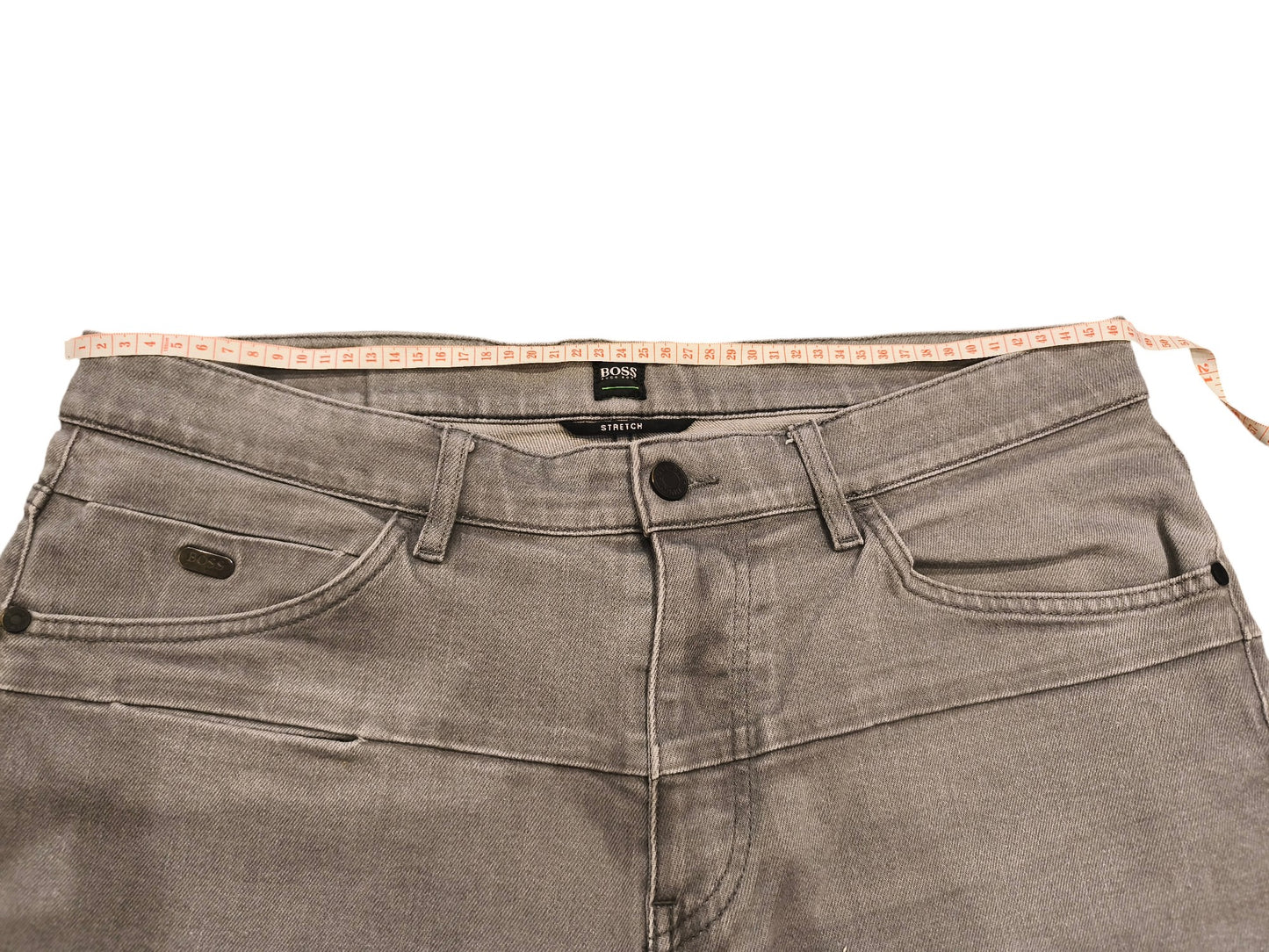 BOSS Hugo Boss Men's Grey Stretch Slim Jeans 34x32