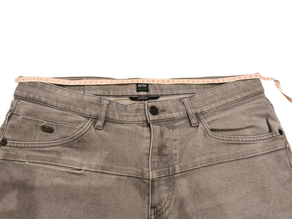 BOSS Hugo Boss Men's Grey Stretch Slim Jeans 34x32