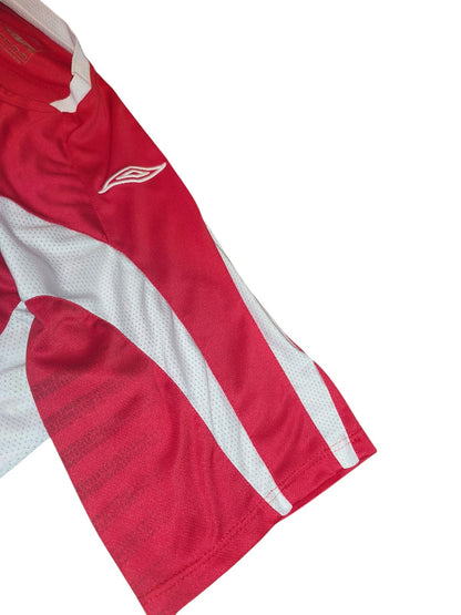 Vintage Umbro Rival Football Jersey Shirt Red White #7 Size M L Rare Soccer