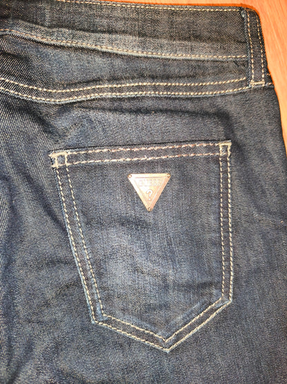 Guess Women’s Nicole Cigarette Slim Fit Jeans – Dark Wash, Size 27