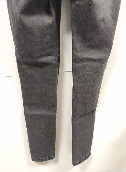 Toxik3 Womens Black Skinny Jeans Sz S US 4 EU 36 Studded Lace Up Stretch Denim